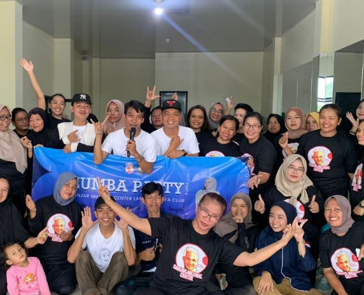 Ganjar Milenial Adakan Zumba Party Bareng Klub IFA di Lampung