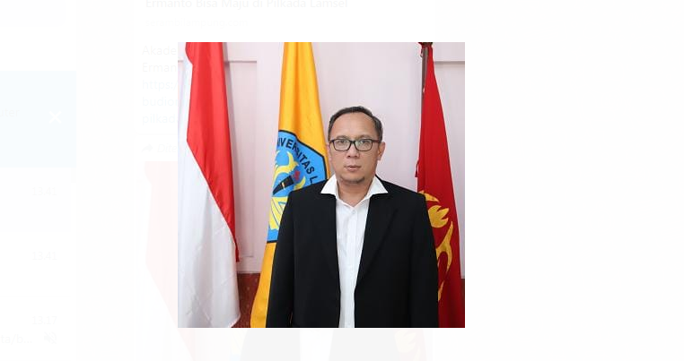 Akademisi Unila DR Budiono Jelaskan Nanang Ermanto Bisa Maju di Pilkada Lampung Selatan