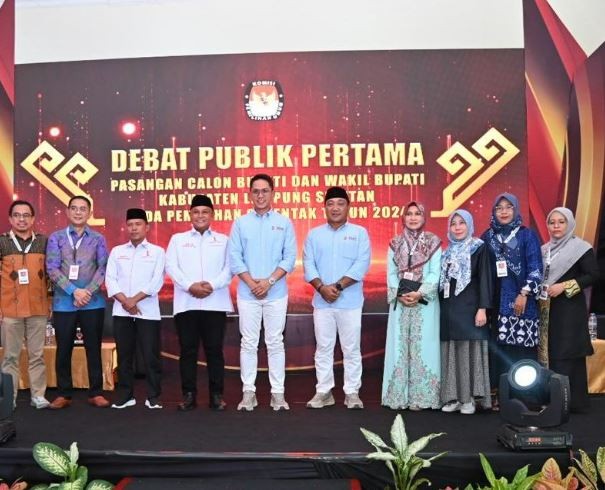 Egi-Syaiful Kuasai Panggung Debat Publik Perdana Calon Bupati dan Wakil Bupati Lampung Selatan