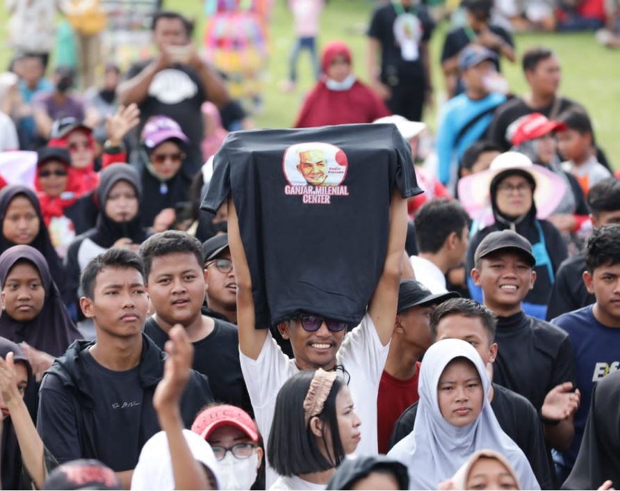 Sorakan Ganjar Pranowo Presiden Menggema dari Ribuan Milenial di Lampung Timur