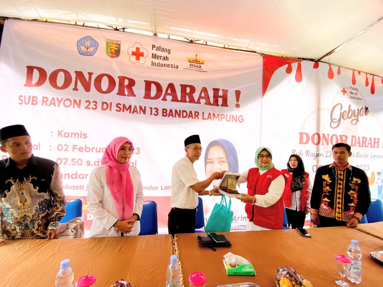 Sub Rayon 23 Gelar Donor Darah di SMA 13 Bandar Lampung