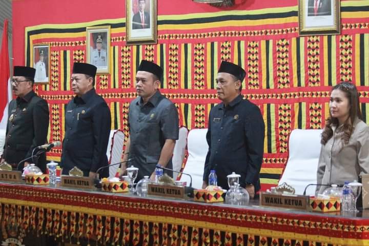 DPRD Lampung Selatan, menerima Bupati sampaikan laporan Raperda APBD 2024