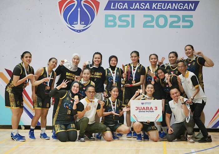 Membanggakan! Tim Bola Basket Putri BRI Raih Juara 3 di Liga Jasa Keuangan 2025