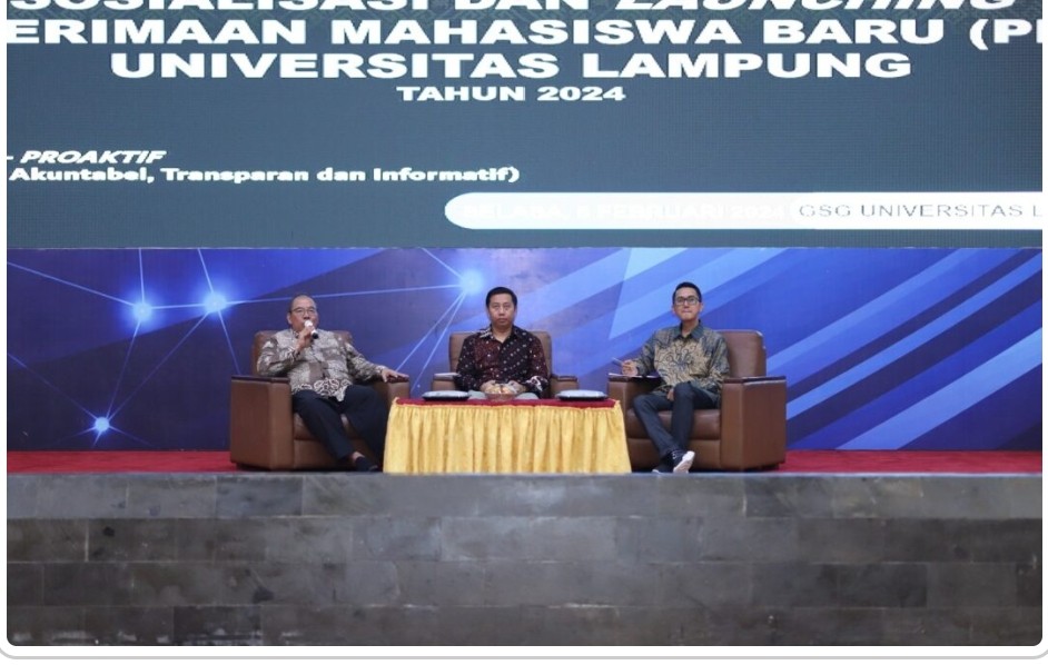 Unila Sosialisasikan Penerimaan Mahasiswa Baru 2024 dengan Tema “PROAKTIF”
