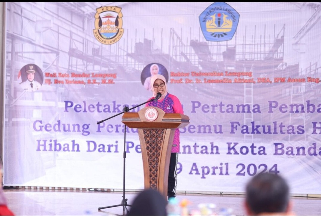 FH Unila Gelar Peletakan Batu Pertama Pembangunan Gedung Peradilan Semu