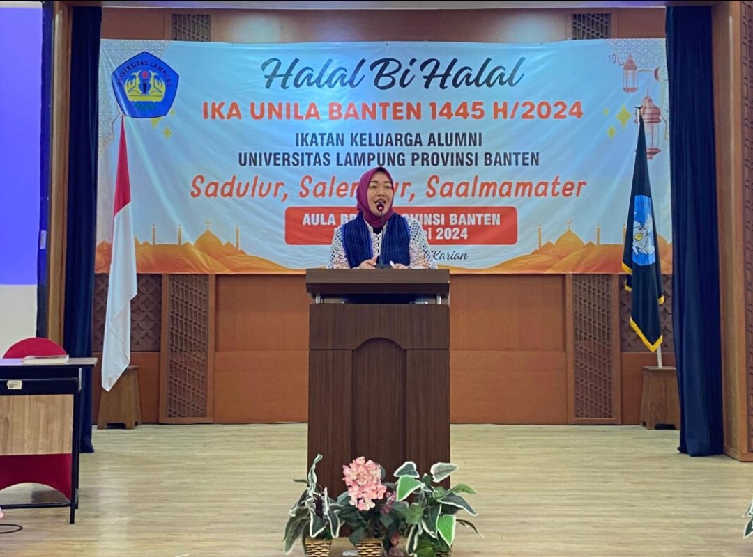 Dr. Anna Gustina Wakili Rektor Halal Bihalal IKA Unila Wilayah Banten