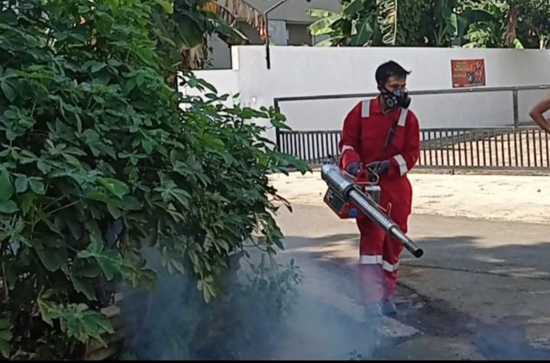 Kegiatan Fogging di Kelurahan Kampung Baru Raya Dihentikan Sementara