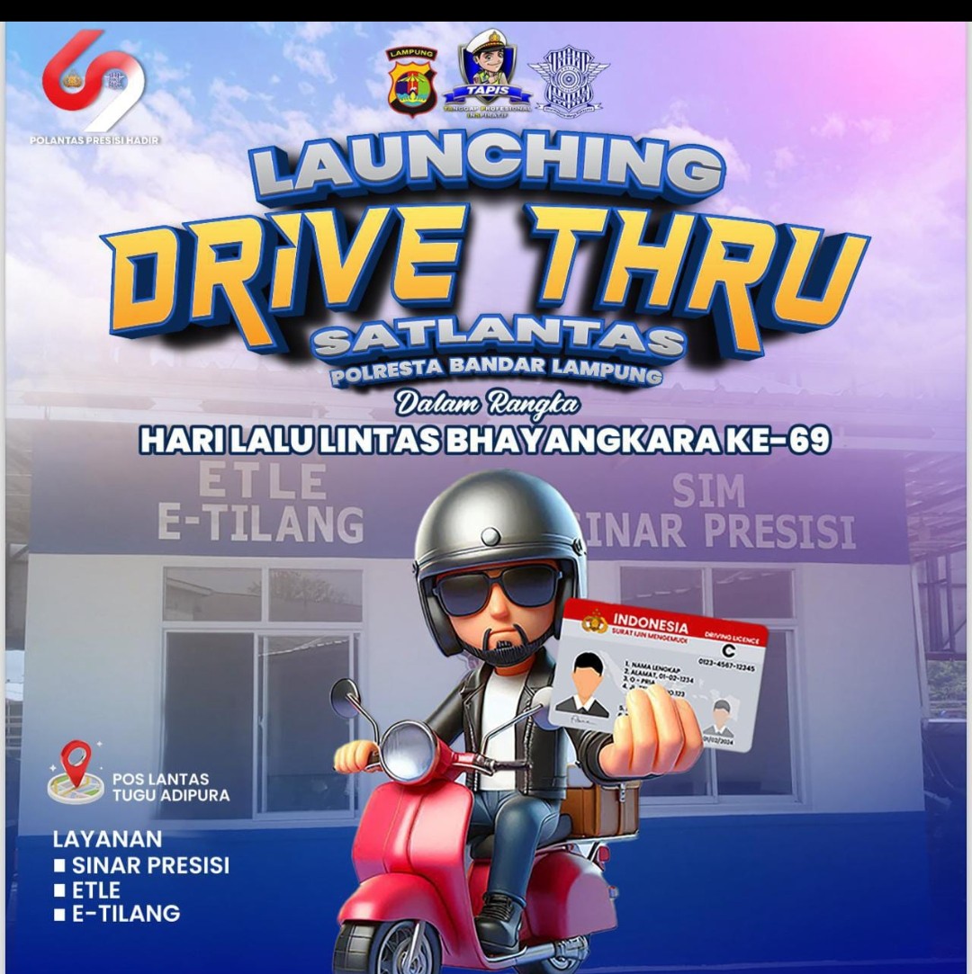 Layanan SIM Drive Thru Akan Segera Hadir di Bandar Lampung 