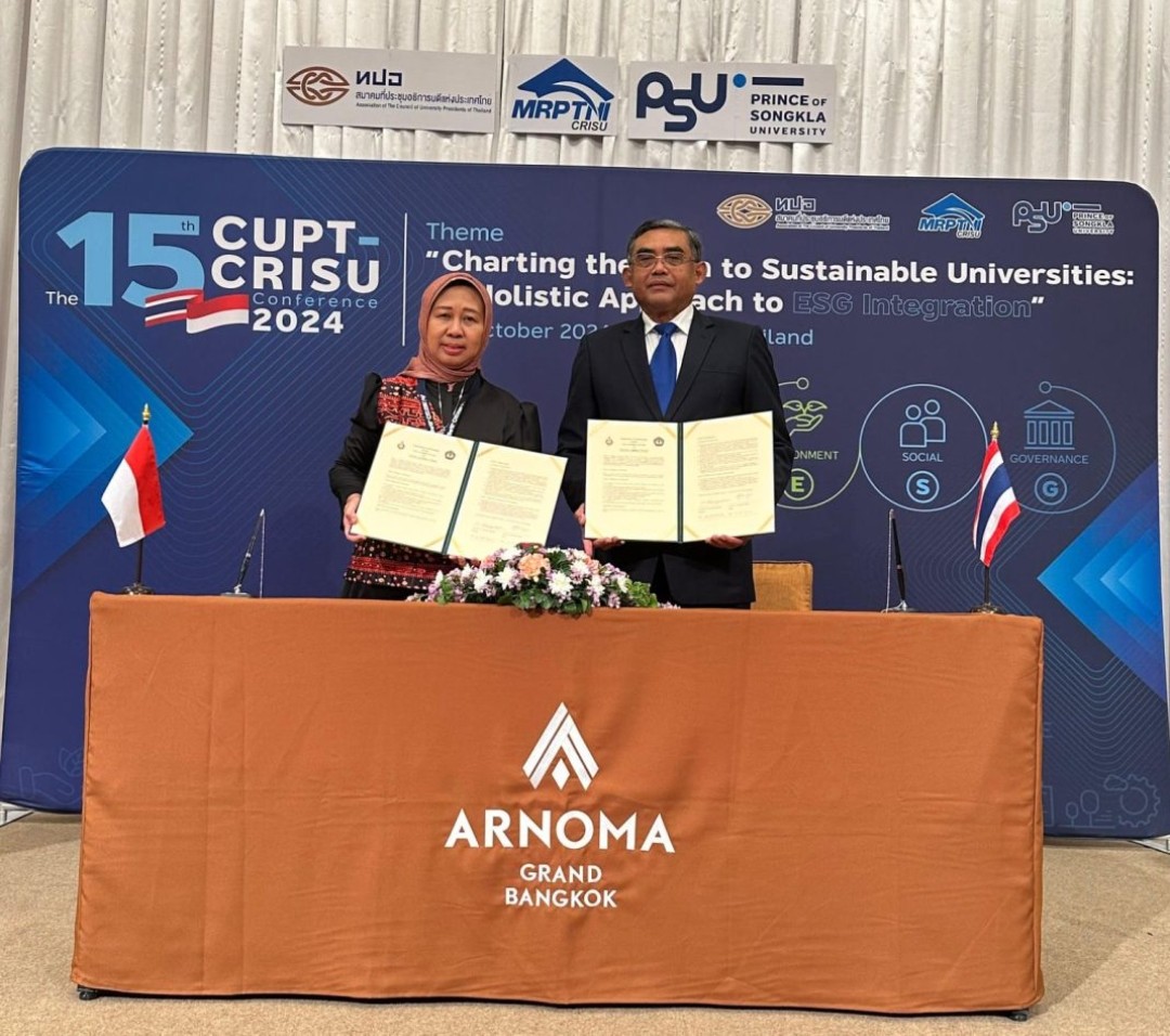 Rektor Unila Hadiri The 15 CUPT-CRISU Conference 2024 di Bangkok
