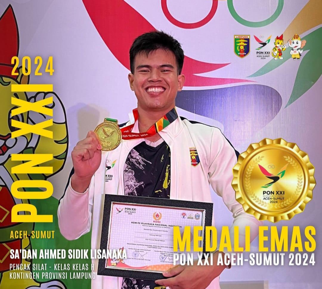 Mahasiswa Unila Borong Medali di PON XXI, Harumkan Nama Lampung
