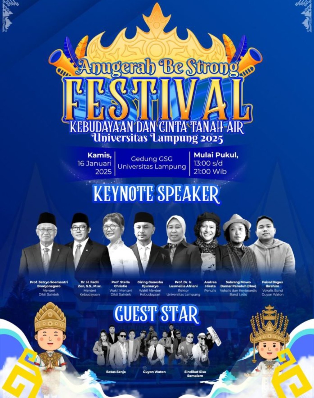 Unila Gelar Anugerah Be Strong: Perayaan Kebudayaan dan Cinta Tanah Air