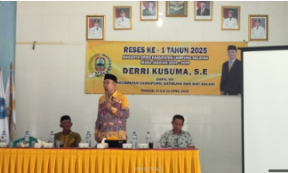 Anggota DPRD Lampung Selatan, Derri Gelar Reses 