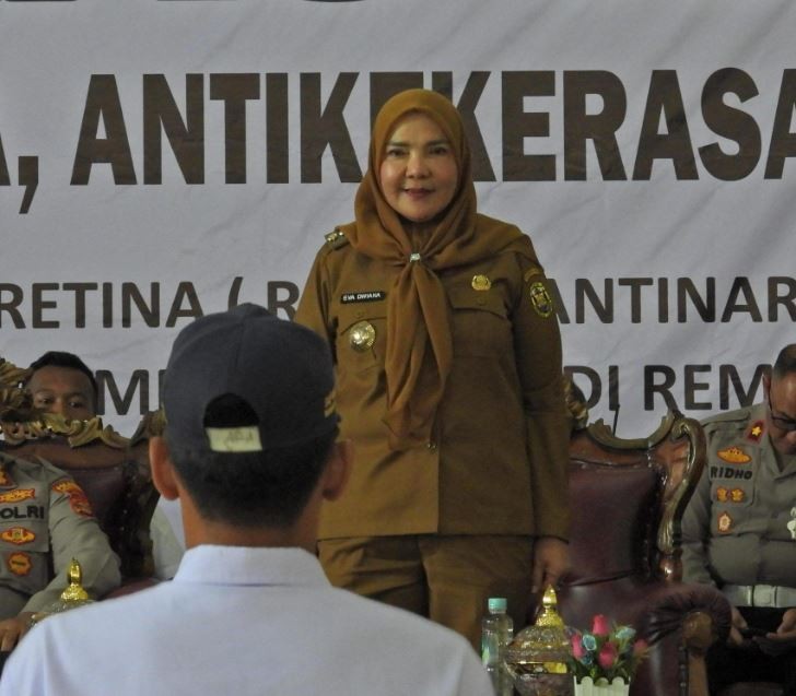 Walikota Eva Dwiana Membuka Pelatihan SatgasRemaja Anti narkoba Bandar Lampung