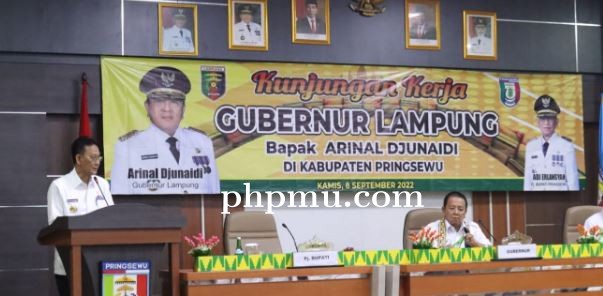 Gubernur Arinal Djunaidi Berikan Arahan Kepada Sejumlah Perangkat Daerah dilingkungan Pemkab Pringse