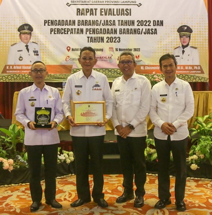 Pringsewu Raih penghargaan ke-II  se Lampung, Transaksi Dengan Nilai Terbesar Belanja  2022