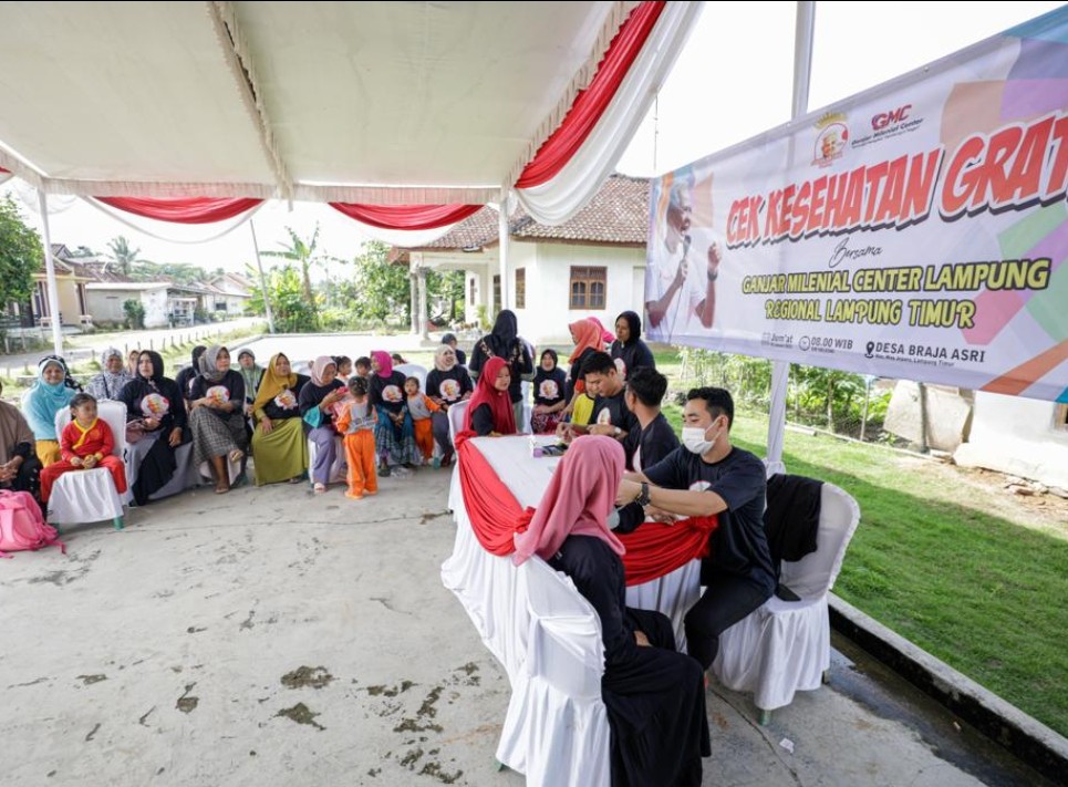 Gandeng Nakes, Ganjar Milenial Center Regional Lampung Timur Beri Layanan Cek Kesehatan