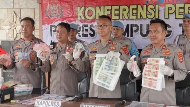Polisi tangkap buruh produksi uang palsu di lampung tengah