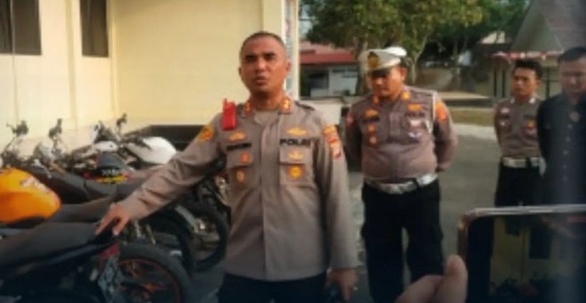 Polres Waykanan lampung mengamankan 15 unit sepeda motor