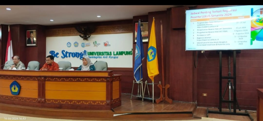 Unila Terima 1787 Mahasiswa Baru: Begini Tahapan Registrasinya