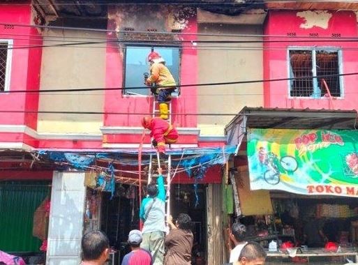Kebakaran di Pasar Natar Lampung Selatan