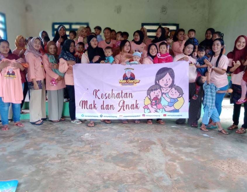 Mak Ganjar Peduli Kesehatan, Gelar Posyandu di Lampung Timur